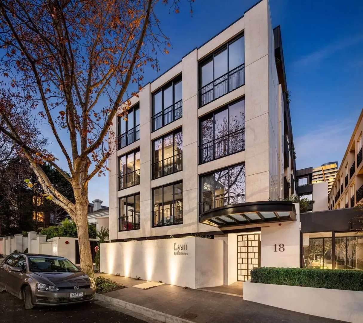 The Lyall Residences — entry at 18 Murphy Street, South Yarra
