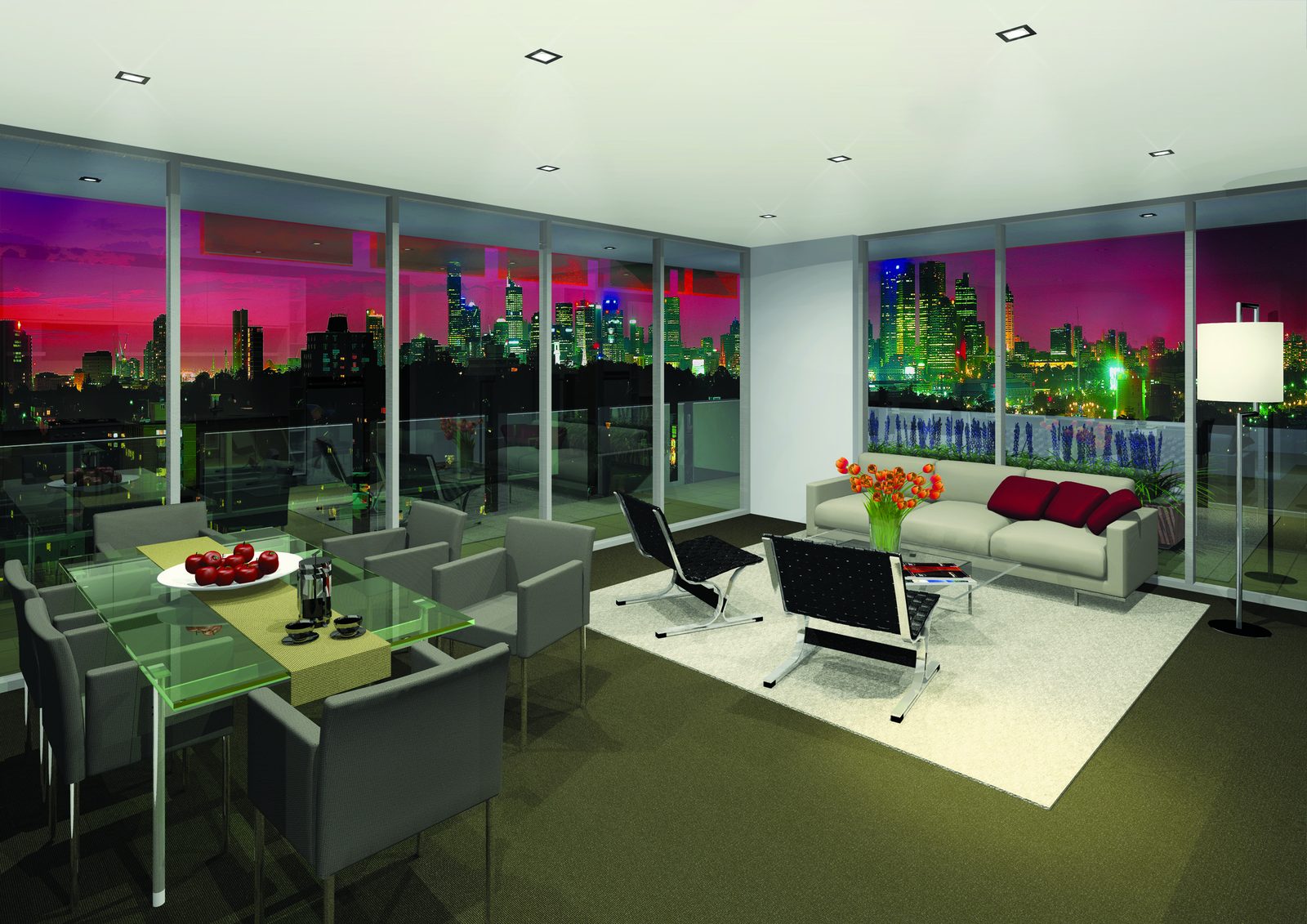 SXY, South Yarra, VIC — interior perspectives living space perspective 1
